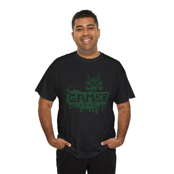 Gamer Green Graphic Shirt Gaming Lover Tshirt Alt St Patrick's day shirt - Picture 3 of 7